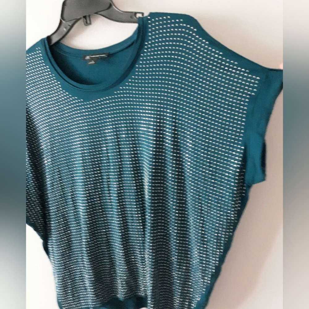 INC Studded Short Sleeve Top - Picture 2 of 4